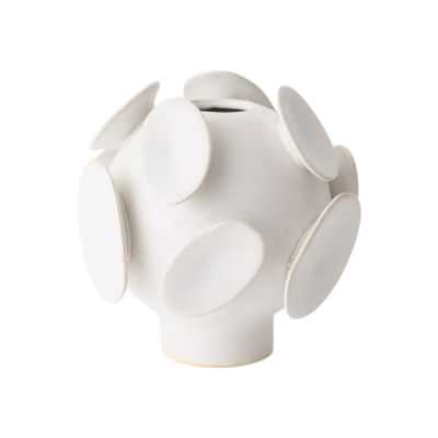 Olavo Ceramic Vase, Small, White
