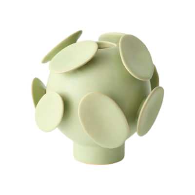 Olavo Ceramic Vase, Small, Wasabi
