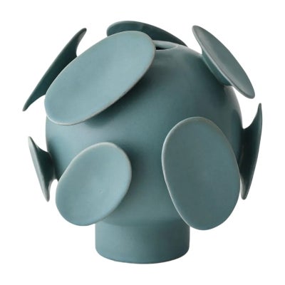 Olavo Ceramic Vase, Large, Lagoon