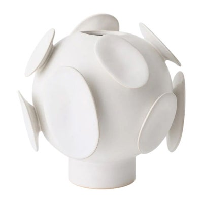 Olavo Ceramic Vase, Large, White