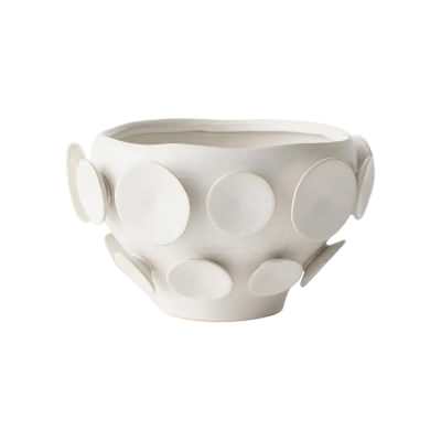 Olavi Ceramic Pot, Small, White
