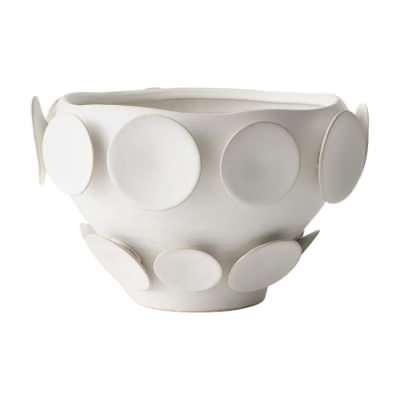 Olavi Ceramic Pot, Large, White