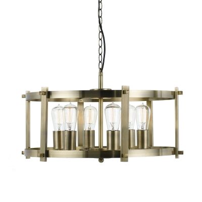 Finley Metal Pendant Light, Large, Antique Brass