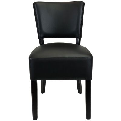 Durafurn Memphis Commercial Grade Faux Leather Club Chair, Wenge / Black