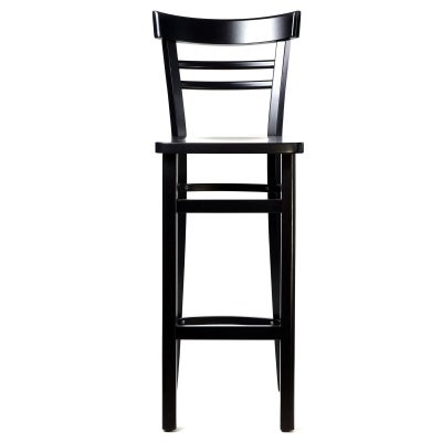 Durafurn Vienna European Made Commercial Grade Timber Bar Stool, Chocolate