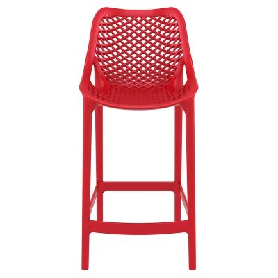 Siesta Air Commercial Grade Indoor / Outdoor Counter Stool, Red