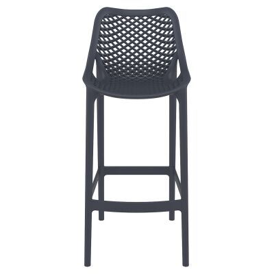 Siesta Air Commercial Grade Indoor / Outdoor Bar Stool, Anthracite