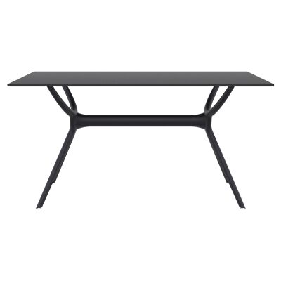 Siesta Air Commercial Grade Indoor / Outdoor Dining Table, 140cm, Black