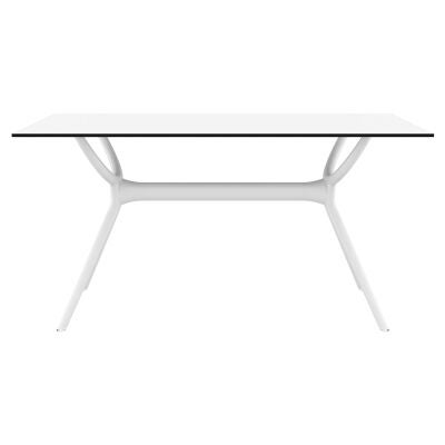 Siesta Air Commercial Grade Indoor / Outdoor Dining Table, 140cm, White