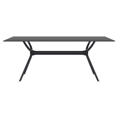 Siesta Air Commercial Grade Indoor / Outdoor Dining Table, 180cm, Black