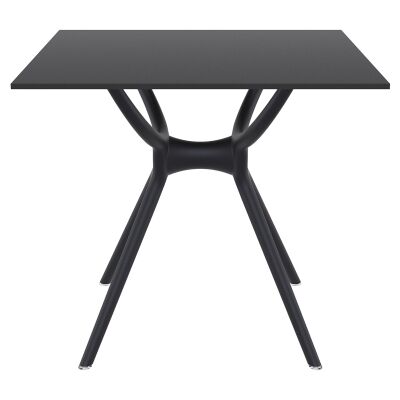 Siesta Air Commercial Grade Indoor / Outdoor Square Dining Table, 80cm, Black