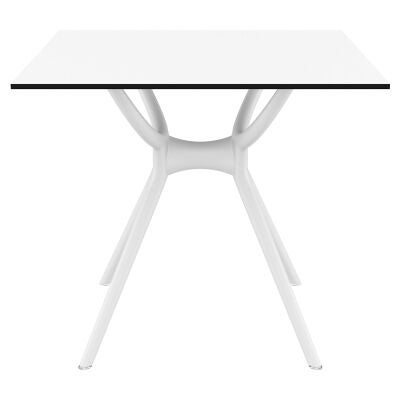 Siesta Air Commercial Grade Indoor / Outdoor Square Dining Table, 80cm, White