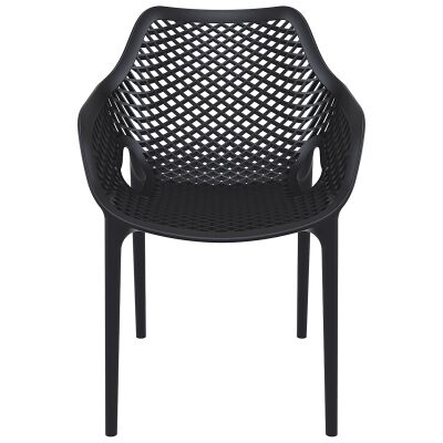 Siesta Air Commercial Grade Indoor / Outdoor Dining Armchair, Black
