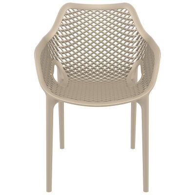 Siesta Air Commercial Grade Indoor / Outdoor Dining Armchair, Taupe