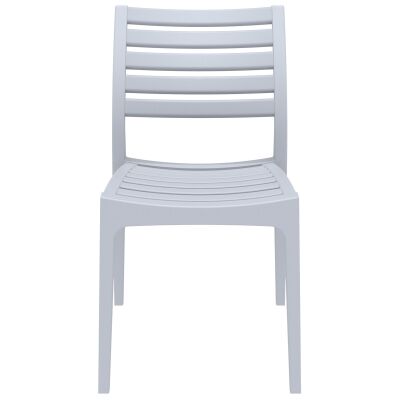 Siesta Ares Commercial Grade Indoor / Outdoor Dining Chair, Silver Grey