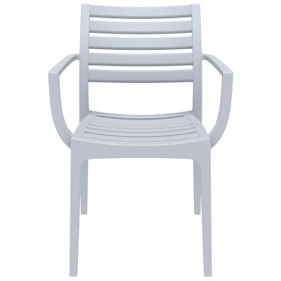 Siesta Artemis Commercial Grade Indoor / Outdoor Dining Armchair, Silver Grey