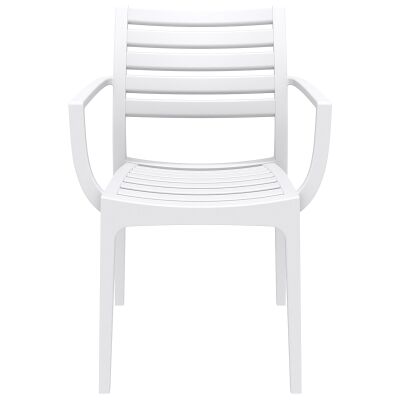 Siesta Artemis Commercial Grade Indoor / Outdoor Dining Armchair, White