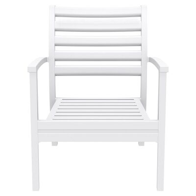 Siesta Artemis Commercial Grade Indoor / Outdoor Lounge Armchair, White