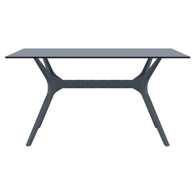 Siesta Ibiza Commercial Grade Indoor / Outdoor Dining Table, 140cm, Anthracite