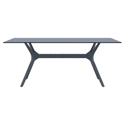 Siesta Ibiza Commercial Grade Indoor / Outdoor Dining Table, 180cm, Anthracite