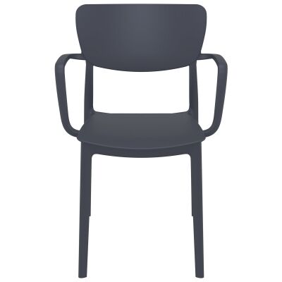 Siesta Lisa Commercial Grade Indoor / Outdoor Dining Armchair, Anthracite