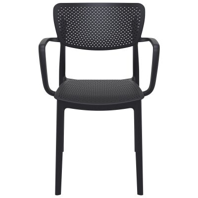 Siesta Loft Commercial Grade Indoor / Outdoor Dining Armchair, Black