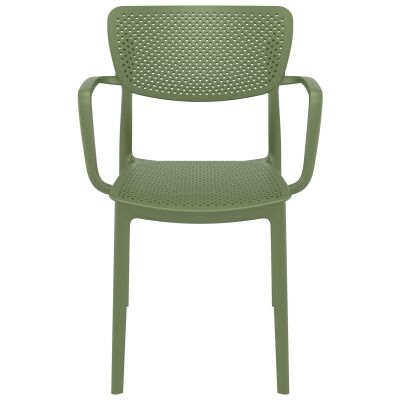 Siesta Loft Commercial Grade Indoor / Outdoor Dining Armchair, Olive Green