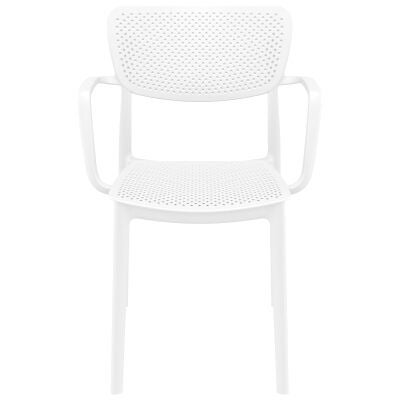 Siesta Loft Commercial Grade Indoor / Outdoor Dining Armchair, White