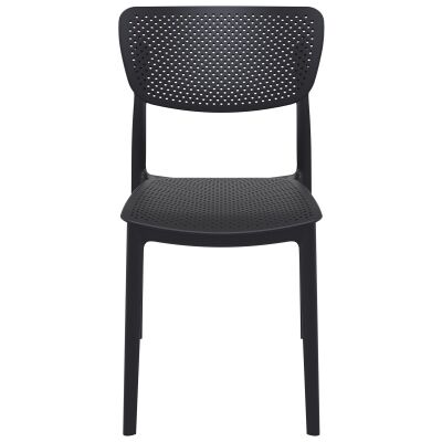 Siesta Lucy Commercial Grade Indoor / Outdoor Dining Chair, Black