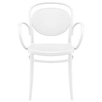 Siesta Marcel Commercial Grade Indoor / Outdoor Dining Armchair, White
