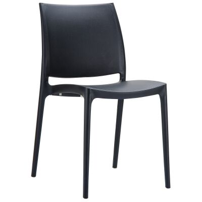 Siesta Maya Commercial Grade Indoor / Outdoor Dining Chair, Black