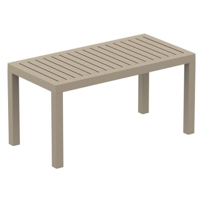 Siesta Ocean Commercial Grade Outdoor Lounge Coffee Table, 90cm, Taupe