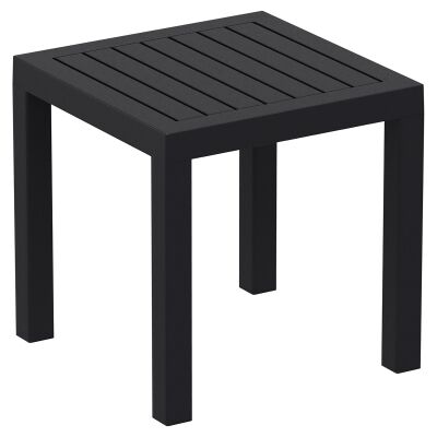 Siesta Ocean Commercial Grade Outdoor Side Table, Black