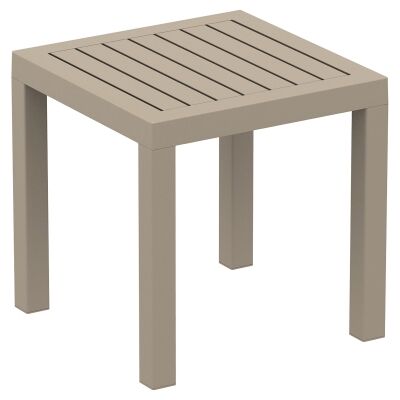 Siesta Ocean Commercial Grade Outdoor Side Table, Taupe