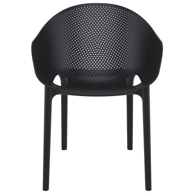 Siesta Sky Pro Commercial Grade Indoor / Outdoor Dining Chair, Black