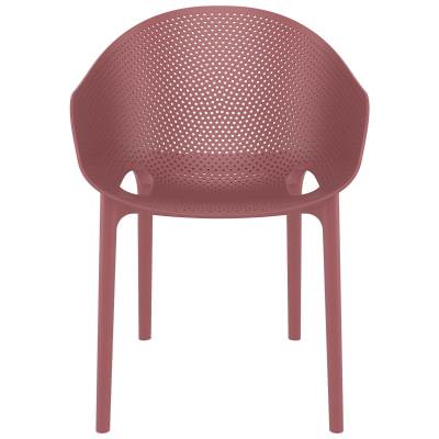 Siesta Sky Pro Commercial Grade Indoor / Outdoor Dining Chair, Marsala