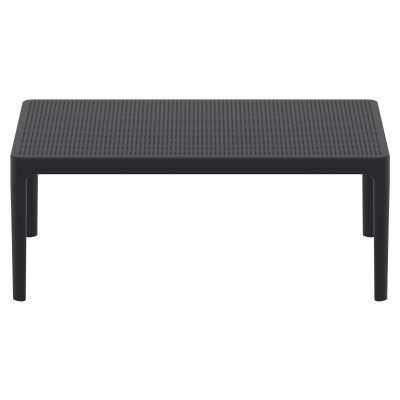 Siesta Sky Commercial Grade Indoor / Outdoor Coffee Table, 100cm, Black