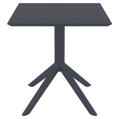 Siesta Sky Commercial Grade Indoor / Outdoor Square Dining Table, 70cm, Anthracite