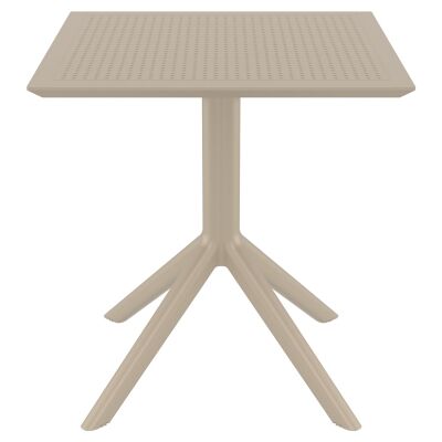 Siesta Sky Commercial Grade Indoor / Outdoor Square Dining Table, 70cm, Taupe