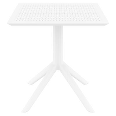 Siesta Sky Commercial Grade Indoor / Outdoor Square Dining Table, 70cm, White