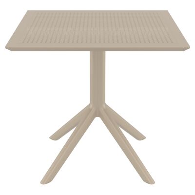 Siesta Sky Commercial Grade Indoor / Outdoor Square Dining Table, 80cm, Taupe