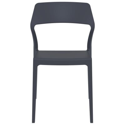 Siesta Snow Commercial Grade Indoor / Outdoor Dining Chair, Anthracite