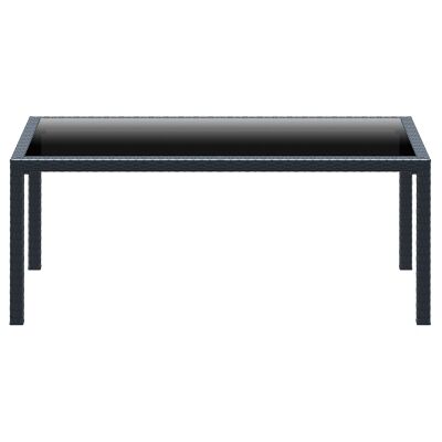Siesta Tahiti Glass Top Outdoor Dining Table, 180cm, Anthracite