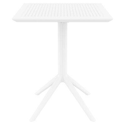 Siesta Sky Commercial Grade Indoor / Outdoor Square Folding Dining Table, 60cm, White