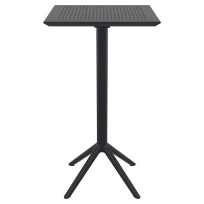 Siesta Sky Commercial Grade Indoor / Outdoor Square Folding Bar Table, 60cm, Black