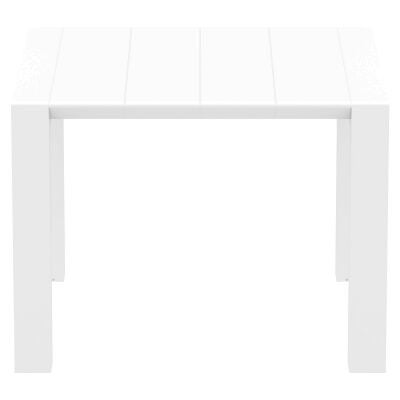 Siesta Vegas Commercial Grade Outdoor Extendible Dining Table, 100-140cm, White