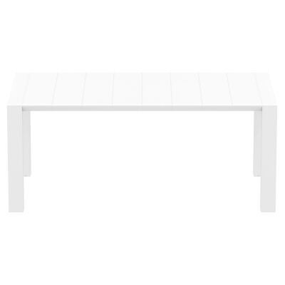 Siesta Vegas Commercial Grade Outdoor Extendible Dining Table, 180-220cm, White