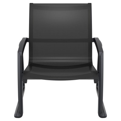 Siesta Pacific Commercial Grade Indoor / Outdoor Lounge Armchair, Black