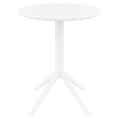 Siesta Sky Commercial Grade Indoor / Outdoor Round Folding Dining Table, 60cm, White