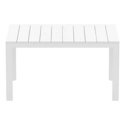 Siesta Atlantic Commercial Grade Outdoor Dining Table, 140/210cm, White